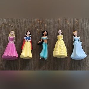 Vintage Disney Princess Christmas ornament set of 5.